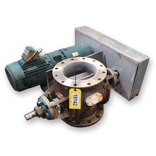 10" Flotronics #FTTRA.6, Stainless Steel Rotary Airlock Feeder Valve, 3 HP, 22.7 RPM rotor, 10" ANSI 150