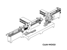 Cam-Wood #CS-650SSC, Double End Matcher, 1-1/2"-6" width, 1/2"-1" thickness, 8"-50" L, 70 FPM, 10" diameter