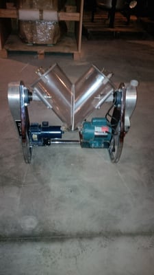 Patterson-Kelley, transparent table top twin shell or V-Blender, 8 quart