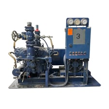 50 HP Mycom #N5A, 6-Cylinder Reciprocating Compressor Package, 460 V., S/N 17365