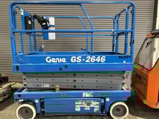 1000 lb. Genie #GS-2646, scissor lift, 26' lift, 46" width, low hours