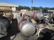 1588 sq.ft., 100 psi shell, 105 psi tube, Alabama Heat Exchanger, 26" diameter x 14' 0" F/F., 350 deg. F.
