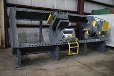 300 Ton, Dake #32-177, horizontal hydraulic wheel press, 30 stroke, 72" btwn strain bars, #76202