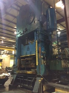 500 Ton, Clearing #500, straight side double crank press, 18" stroke, 96" x 68" bed, 18 SPM, 53" Shut Height