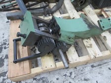 Asahi Seiki #TP-45 / U.S. Baird 4-37 single row cut 5" diameter roll feeder, feed rod