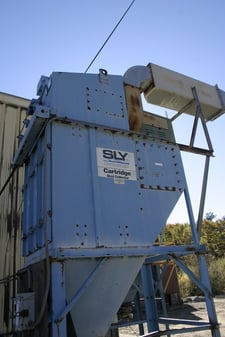 3000 acfm Sly Mfg Co. #CF-3-3-C, outdoor cartridge filter type dust collector, pulse valve, 2000
