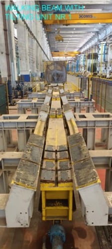 Coil Handling & transfer equipment, walking beam 4 saddles w/downenders, slabs for coil w/vert axis