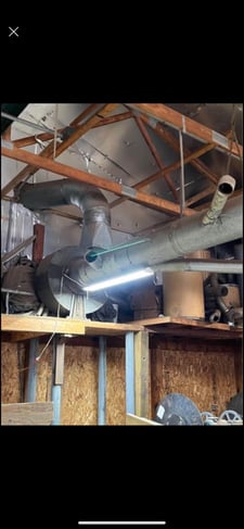 Unknown 10 HP Dust Fan with Ductwork, 230/460 volt 3-phase