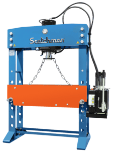 110 Ton, Scotchman #Propress-110, hydraulic H-frame press, 15" stroke, 43-1/4"btwn uprights, #3014001