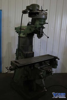 Bridgeport, ram type vertical mill, 9" x42" table, 1 HP, power feed on table, #76214
