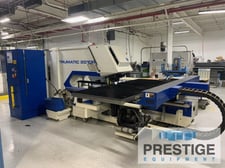 22 Ton, Trumpf #2010R, 50" x 50", Bosch type 3,10 station ATC, brush table, high speed marking, tooling