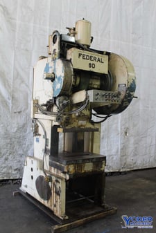 60 Ton, Federal #60, OBI press, 3" stroke, 12-1/2" Shut Height, air clutch & brake, 5 HP, 1974, #72242