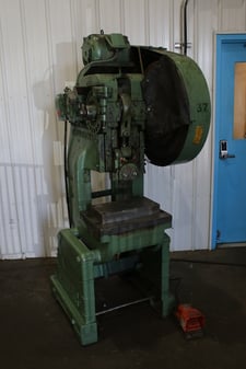 25 Ton, Rousselle #3, OBI flywheel press, 2" stroke, 9-3/4" Shut Height, air clutch & brake, 2 HP, #76506