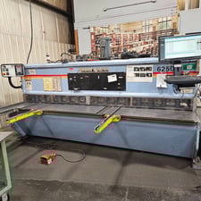 1/4" x 10' Accurshear #625010, Hydraulic Shear, front operated power back gauge, 10' squaring arm, (2)front