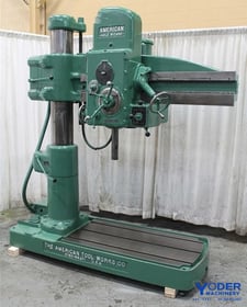4' -9" American #Hole-Wizard, radial arm drill, power elevation, 30" x53" base, 5 HP, #62917