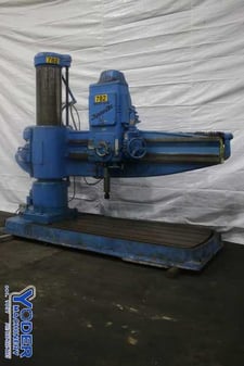 8' -19" Giddings & Lewis #00190, radial drill, 50" x102" base, power elevation & clamp, 25 HP, #75046