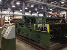 .080" x 72" Iowa #Slear-2 Precision MBL line, 20000 lb., 20" ID, 150 FPM, mandrel uncoiler