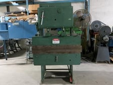 15 Ton, Chicago #135, mechanical press brake, 4' overall, 31" between housing, 2" stroke, 6" throat, 25-60 SPM