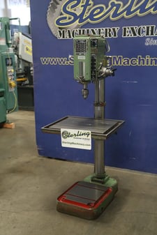 22" Solberga #SE725, geared head drill press, 120-1548 RPM, #3MT, powered down feed, T-slotted table & base