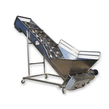 15" diameter x 13.11' long, American Food Equipment Company #150, Stainless Steel Incline Twin Auger Screw