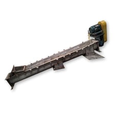 9" diameter x 8' long, industrial stainless steel screw feeder auger conveyor, 2 HP, 230/460 V