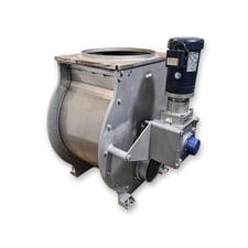 20" Mild Steel Rotary Airlock Star Valve, 2 HP, 1740 RPM, 40.5" H, round housing w/ 20" sleeve connection