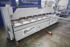 10 gauge x 12' Betenbender #10-12, power squaring shear, front operated power back gauge w/ indicator