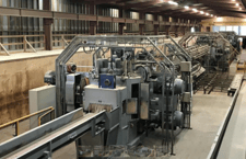 Hewsaw #SL250, Trio Chip and Saw line, log positioning devices, conveyors, 2005