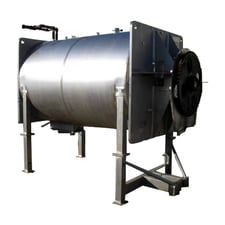 90 cu.ft. American Process Systems #CPRB-90, Cylindrical Paddle Ribbon Mixer/Dryer, Stainless Steel, 10"