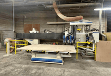 Komo #VR-508, CNC Router, 60" x 120" Table, 25 HP Sullair vacuum pump, dust collector