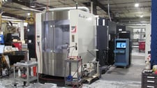 Makino #A61NX-5E, 60 automatic tool changer, 29" X, 29" Y, 27" Z, 24000 RPM, HSK-A63, 107 HP, 5-Axis, Fanuc