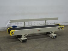 12" wide x 9.4' long, Fischbein #4000, belt conveyor, 19-1/2"-24" infeed/dischrage range, vari-speed