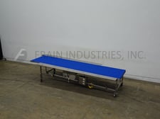 41" wide x 14' long, Stainless Steel table top conveyor, (1) 8" wide x 130" long pack table, (1) 8" wide x