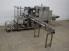 Poly Pack #PH-24L, automatic, intermittent motion, Stainless Steel, shrink bundler and heat tunnel, 5-25