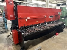 1/4" x 10' Amada #M3060, metal shear, 42" front operated power back gauge, 7' 6" squaring arm, 2 support