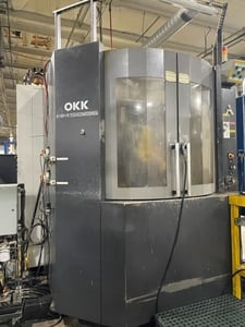OKK #HM-500S, 4-Axis CNC horizontal machining center, Fanuc Control, 24.8" X, 24.8" Y, 27.9" Z, 10000 RPM, 60