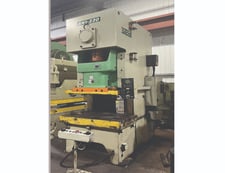 220 Ton, Seyi #SN1-220, single pt gap frame press, 8.66" stroke, 17.72"die height, 4.33"adj., 25-55 SPM