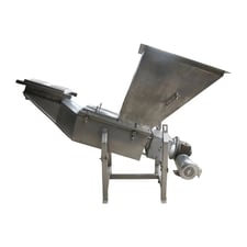 Stainless Steel Double Screw Extruder, 2' 3-1/2" L x 2' 2-1/2" width x 2' 4" H hopper, (2) 7" diameter x 2' L