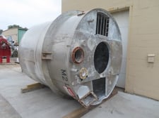 3000 gallon Stainless Steel mix tank with 12" dish bottom, 96" dia x 96" straight wall