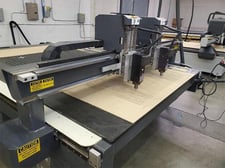 Multicam #M-Series, CNC Router w/Multi Collet Spindles, 60" x 120" table, (2) 3 HP router spindles, 24000