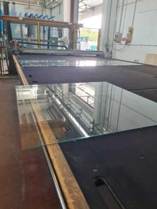Bottero #352 BCS, Cutting Table, 106" x 141" table, 2-19 mm glass thickness, 120 MPM, 2006