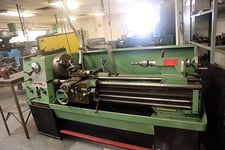 15.2" x 50" Clausing #15, 10" chk, 3-jaw, 2.125" hole, inch/metric threader, #4MT, 4-way toolpost, tailstock