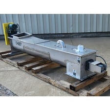 13" diameter x 9' long, Industrial Screw Auger Conveyor, 115" L between endplates & 96" L between centers