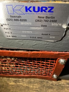 600 HP 1800 RPM Louis Allis, Frame 7110EL, Drip-Proof Ball Bearing, 4160 Volts