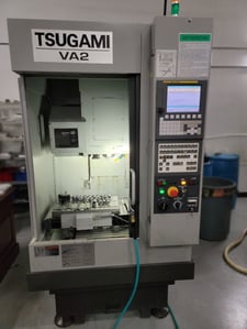 Tsugami #VA-2, CNC vertical machining center, 14+1 automatic tool changer, 14.7" X, 10.2" Y, 9.8" Z, 30000