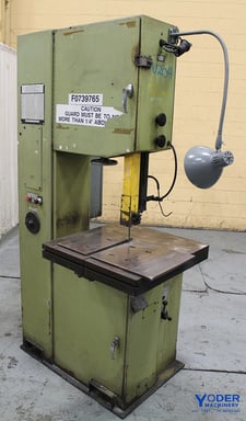 20" x 14" Startrite #V500F, vertical band saw, 24" x 24" table, 3 HP, 2 speed transmission, #63537