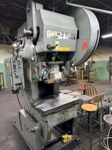 60 Ton, Bliss #C-60, OBI Press, 4" stroke, 14-1/4" Shut Height, 3" adj, 90 SPM, 32" x21" bed, S/N HP-47993