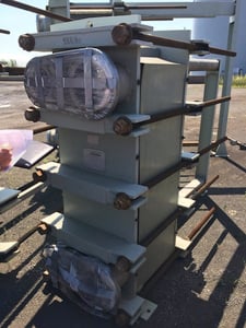 878 sq.ft., Tranter, 06-T16-UP146, super changer plate heat exchanger, 150 psi, 200&deg;F