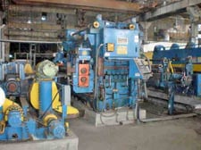 96" x .375" Herr Voss, Cut-To-Length line, 40000 lb., 80" OD, 20"-30" ID, 100 FPM, 1992