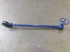 6" Amresist #IL-31kF, PFA Lined Butterfly Valve, 150 psig, 58" extension
